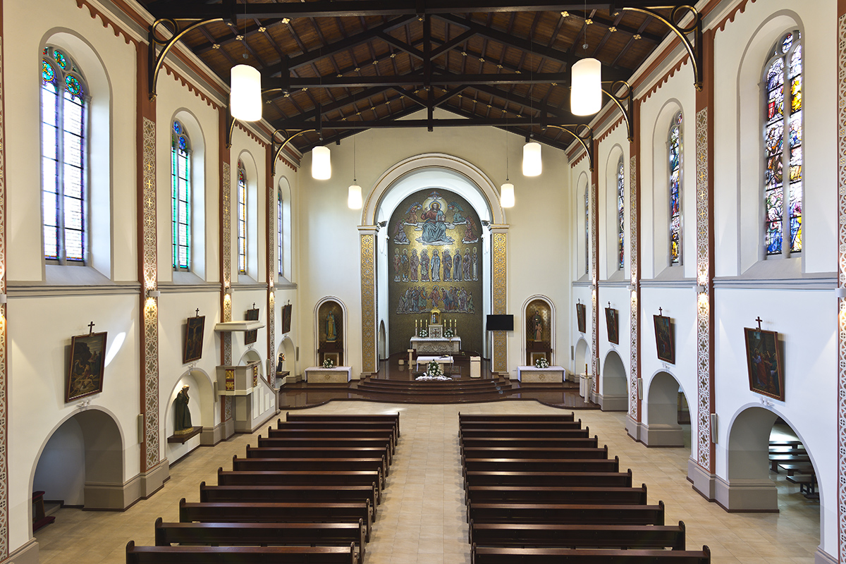 Wnętrze kościoła – sierpień 2016